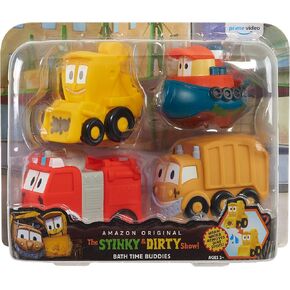 The Stinky & Dirty Show 4-inch Bath Time Buddies 4 Piece Set, Bath Toys, Pretend Play, Kids Toys for Ages 3 Up by Just Play in Saudi Arabia