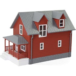 نموذج بناء بمقياس HO 1:87 منزل سكني حديث مُجمَّع معماريًا لنموذج تخطيط القطار Diorama JZHO01 (أصفر) in Kuwait