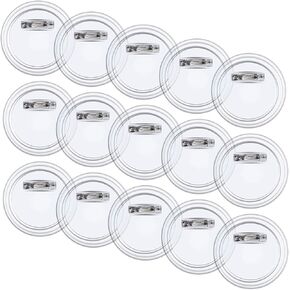 Wpxmer 55 Pack Acrylic Design Button Badge, Clear Button Pin Badges Kit for DIY Craft Supplies, 1.8 Inch in Kuwait