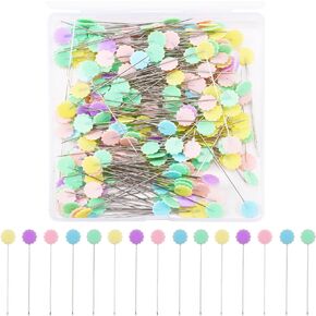 250 Pcs Flat Flower Head Sewing Pins, Quilting Pins for Sewing, Straight Pins with Flower Colored Heads for Fabric, Craft, Sewing Projects, Dressmaker, DIY Decoration in Kuwait
