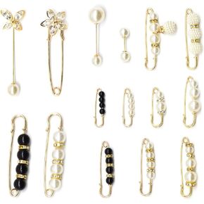 يوساوا فو اللؤلؤ بروش دبابيس سترة شال العنق دبوس الأمان in Kuwait