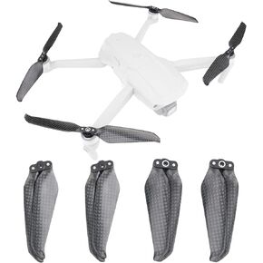 RCGEEK Compatible with Mavic Air 2 2S Carbon Fiber Propellers Blades Low Noise Props 7238 Quiet Propellers Replacement Accessories Drone Quick Release Foldable Wings
