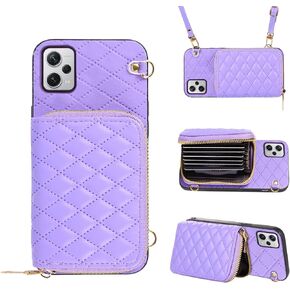Detachable Crossbody Wallet Case for Xiaomi Redmi Note 12 Pro Plus 5G with Zipper Purse, Multi Card Slots, PU Leather Stand Shockproof Cell Phone Cover for Redmi Note 12 Pro+ 5G Women Beige