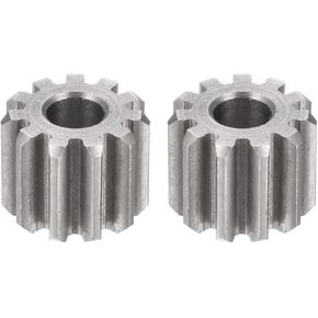 HARFINGTON 2pcs Flat Spur Pinion Gear 5mm Bore 10T Mod 1 Stainless Steel Spur Diff Differential Motor Gear RC Car Replacement Parts