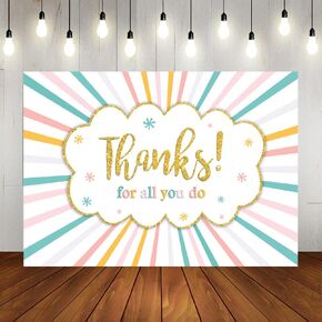 Lofaris House Kepping Thanks for All You Do Backdrop International Women's Day Background Thanks to Staff Teachers Professors Doctors Banner National Nurse's Day Party Decorations 5x3ft