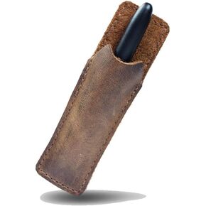 Hide & Drink, Rustic Leather Space Pen Individual Sleeve/Office Pouch for (3.75 In.) Adjustable Pens/Work & Office Essentials Handmade :: Bourbon Brown in Saudi Arabia