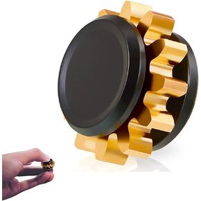 Copper Gear Metal Fidget Spinner Sensory Toy for Adults, Teens and Kids, Small Plastic Fidget Toy, Ideal for Anxiety Relief, Stress Relief, ADHD and Autism, 1 Count (Silver)