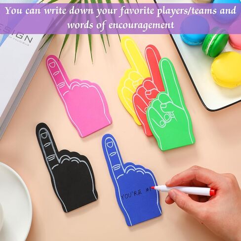 Halloscume 24 Pcs Sports Fan Foam Finger Mini Foam Fingers Hand Sport Themed Birthday Party Supplies Basketball Baseball Football Soccer Team Cheerleader Gifts Sporting Event in Kuwait