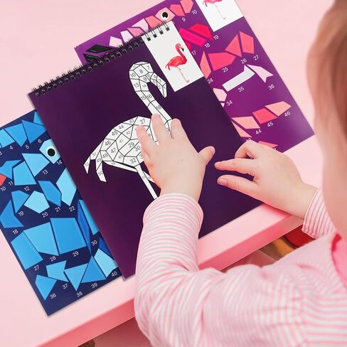 قطعتان من الحرف اليدوية للأطفال من سن 4 إلى 8 سنوات، كتب أرقام الطلاء الملصقة للأطفال من سن 4 إلى 8،8 إلى 10 ملصقات للحيوانات والمحيطات للأطفال في عيد الميلاد وحفلات أعياد الميلاد وسفر السيارة على الطريق (المحيط + الحيوان) in Kuwait