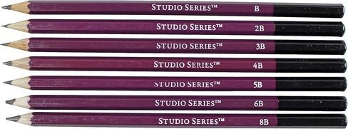 Studio Series 25-Piece Sketch & Drawing Pencil Set (Artist's Pencil & Charcoal Set) in Saudi Arabia