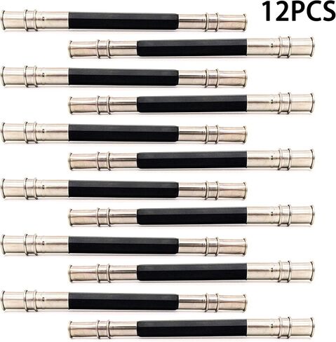 inheming 12 Pcs Pencil Extender for Artists, Colored Pencils Extender Art Pencil Lengthener, Adjustable Dual Metal Head Pencil Extension Holder for School, Office, Writing, Sketch, Drawing Pencil in Saudi Arabia