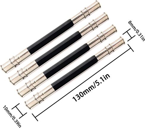 inheming 12 Pcs Pencil Extender for Artists, Colored Pencils Extender Art Pencil Lengthener, Adjustable Dual Metal Head Pencil Extension Holder for School, Office, Writing, Sketch, Drawing Pencil in Saudi Arabia