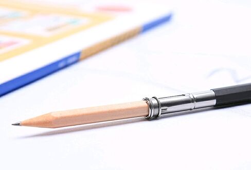 inheming 12 Pcs Pencil Extender for Artists, Colored Pencils Extender Art Pencil Lengthener, Adjustable Dual Metal Head Pencil Extension Holder for School, Office, Writing, Sketch, Drawing Pencil in Saudi Arabia