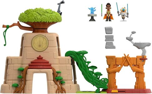 Star Wars: Young Jedi Adventures Tenoo Jedi Temple, 20-Inch-Tall Playset with Lights & Sounds, 2 Action Figures, Preschool Toys for 3 Year Old Boys & Girls & Up in Saudi Arabia