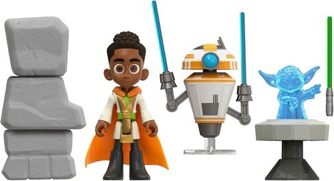 Star Wars: Young Jedi Adventures Tenoo Jedi Temple, 20-Inch-Tall Playset with Lights & Sounds, 2 Action Figures, Preschool Toys for 3 Year Old Boys & Girls & Up in Saudi Arabia