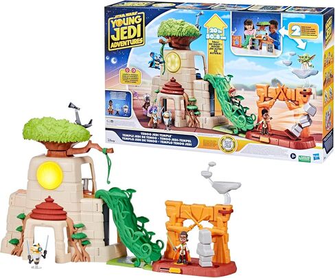 Star Wars: Young Jedi Adventures Tenoo Jedi Temple, 20-Inch-Tall Playset with Lights & Sounds, 2 Action Figures, Preschool Toys for 3 Year Old Boys & Girls & Up in Saudi Arabia