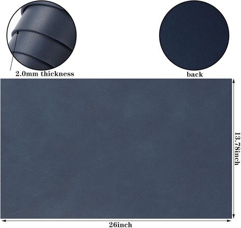 Picheng Tooling Faux Leather Square: 13.78''X26'' Smooth Black Leather Tooling Sheets 2mm Thick Leather Sheets for Crafts Tooling Sewing Earring Wallet Hobby (13.78''X26'', Black) in Kuwait