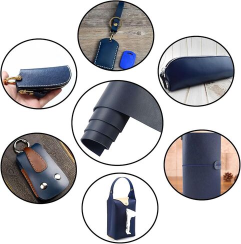 Picheng Tooling Faux Leather Square: 13.78''X26'' Smooth Black Leather Tooling Sheets 2mm Thick Leather Sheets for Crafts Tooling Sewing Earring Wallet Hobby (13.78''X26'', Black) in Kuwait