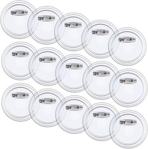 Wpxmer 55 Pack Acrylic Design Button Badge, Clear Button Pin Badges Kit for DIY Craft Supplies, 1.8 Inch in Kuwait