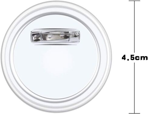 Wpxmer 55 Pack Acrylic Design Button Badge, Clear Button Pin Badges Kit for DIY Craft Supplies, 1.8 Inch in Kuwait