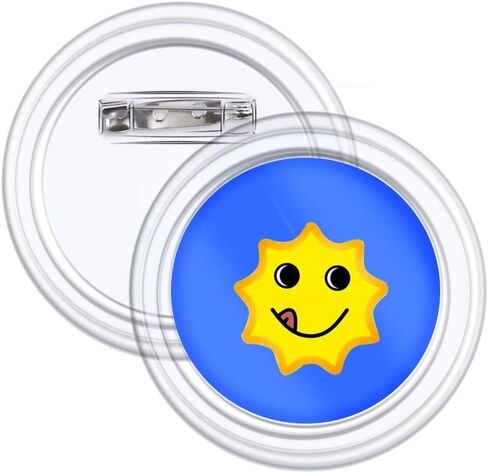 Wpxmer 55 Pack Acrylic Design Button Badge, Clear Button Pin Badges Kit for DIY Craft Supplies, 1.8 Inch in Kuwait