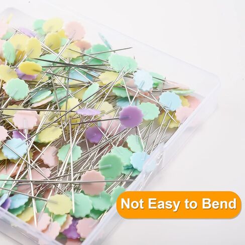 250 Pcs Flat Flower Head Sewing Pins, Quilting Pins for Sewing, Straight Pins with Flower Colored Heads for Fabric, Craft, Sewing Projects, Dressmaker, DIY Decoration in Kuwait