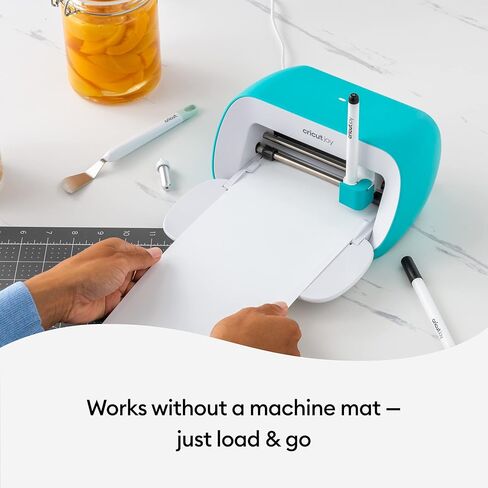 فينيل ذكي قابل للإزالة من Cricut (5.5 بوصة × 13 بوصة، أسود) لآلة Joy - قطع بدون حصيرة للأشكال التي يصل طولها إلى 4 أقدام، وقطع متكررة تصل إلى 20 قدمًا in Kuwait
