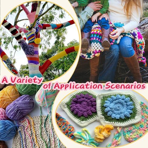 3 Pcs Pack with 5-Ply Acrylic Yarn, 3 Balls of 4.8Oz/135g Soft 3mm Medium Thick Colorful Yarn for Crocheting Knitting, 260 Yds/240m Crochet Blanket、Braids/DIY (Blue) in Kuwait