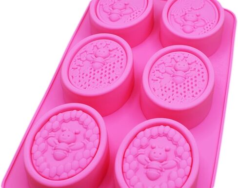 قالب سيليكون على شكل خلية النحل للصابون المضغوط على البارد، قالب بيضاوي منزلي الصنع لصنع كرات الاستحمام الفوارة المصنوعة من الراتنج والشوكولاتة والحلوى والشمع وشمع العسل وحليب الماعز، 2 قالب in Kuwait