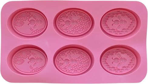 قالب سيليكون على شكل خلية النحل للصابون المضغوط على البارد، قالب بيضاوي منزلي الصنع لصنع كرات الاستحمام الفوارة المصنوعة من الراتنج والشوكولاتة والحلوى والشمع وشمع العسل وحليب الماعز، 2 قالب in Kuwait