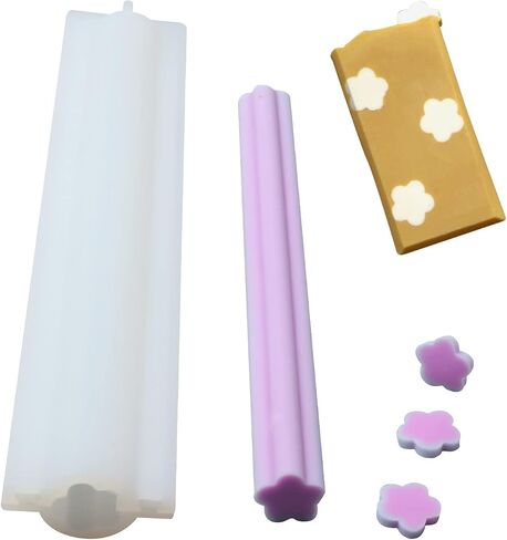 BOOWAN NICOLE Round Silicone Column Embed Molds for Soap Making, Tube Mould for Resin Unique Shapes Soap Making Supplies in Kuwait