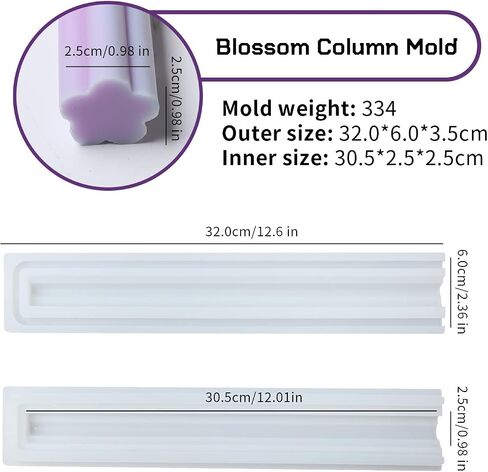 BOOWAN NICOLE Round Silicone Column Embed Molds for Soap Making, Tube Mould for Resin Unique Shapes Soap Making Supplies in Kuwait