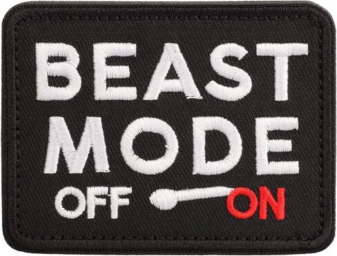 LIVANS Tactical Patch Beast Mode On, Military Emblem Badge Patch Hook & Loop Decorative Decal Emblem Morale Patches for Backpacks Caps Hats Bags Military Uniform in Saudi Arabia
