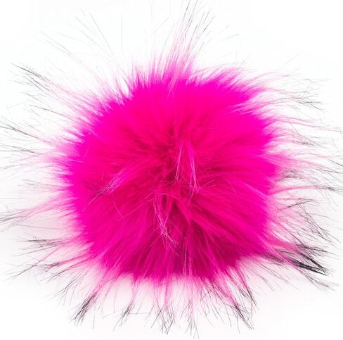 DIY 12 قطعة فو الراكون الفراء بوم بومس الكرة رقيق Pompom لحياكة قبعة DIY الملحقات 4.3in (مزيج الألوان) in Kuwait
