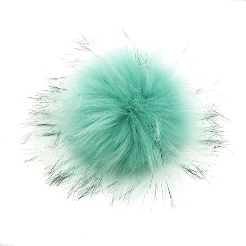DIY 12 قطعة فو الراكون الفراء بوم بومس الكرة رقيق Pompom لحياكة قبعة DIY الملحقات 4.3in (مزيج الألوان) in Kuwait