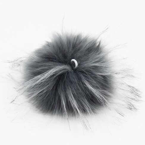 DIY 12 قطعة فو الراكون الفراء بوم بومس الكرة رقيق Pompom لحياكة قبعة DIY الملحقات 4.3in (مزيج الألوان) in Kuwait