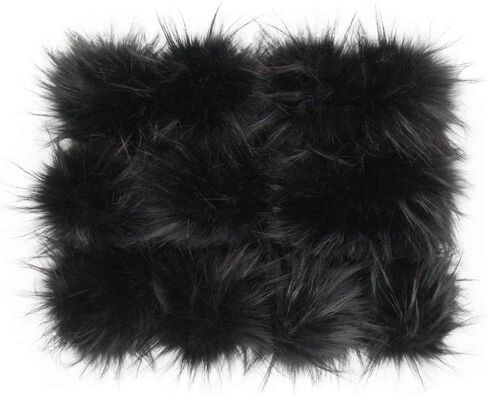 DIY 12 قطعة فو الراكون الفراء بوم بومس الكرة رقيق Pompom لحياكة قبعة DIY الملحقات 4.3in (مزيج الألوان) in Kuwait