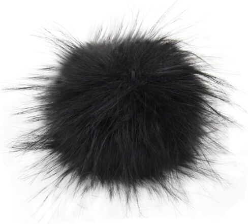 DIY 12 قطعة فو الراكون الفراء بوم بومس الكرة رقيق Pompom لحياكة قبعة DIY الملحقات 4.3in (مزيج الألوان) in Kuwait