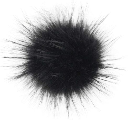 DIY 12 قطعة فو الراكون الفراء بوم بومس الكرة رقيق Pompom لحياكة قبعة DIY الملحقات 4.3in (مزيج الألوان) in Kuwait