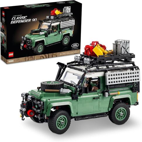 LEGO Icons Land Rover Classic Defender 90 10317 Model Car Building Set for Adults and Classic Car Lovers, This Immersive Project Based on an Off-Road Icon Makes a Great Graduation Gift for Him or Her in Saudi Arabia