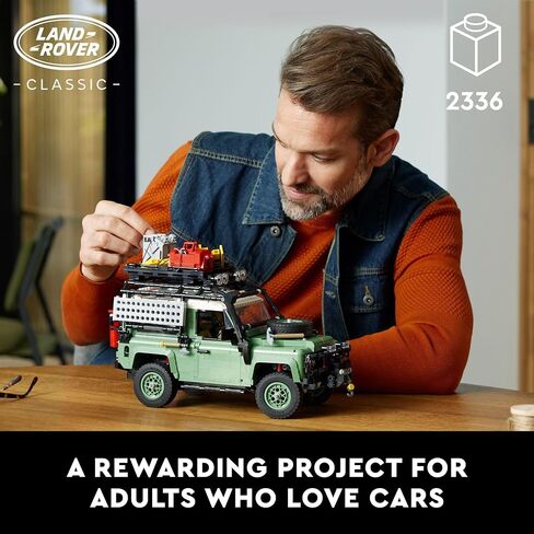 LEGO Icons Land Rover Classic Defender 90 10317 Model Car Building Set for Adults and Classic Car Lovers, This Immersive Project Based on an Off-Road Icon Makes a Great Graduation Gift for Him or Her in Saudi Arabia