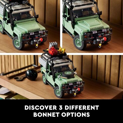 LEGO Icons Land Rover Classic Defender 90 10317 Model Car Building Set for Adults and Classic Car Lovers, This Immersive Project Based on an Off-Road Icon Makes a Great Graduation Gift for Him or Her in Saudi Arabia