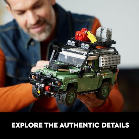 LEGO Icons Land Rover Classic Defender 90 10317 Model Car Building Set for Adults and Classic Car Lovers, This Immersive Project Based on an Off-Road Icon Makes a Great Graduation Gift for Him or Her in Saudi Arabia