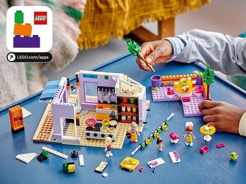 LEGO Friends Heartlake City Community Kitchen 41747 Pretend Building Toy Set, Creative Fun for Boys and Girls Ages 8+, with 3 Mini-Dolls, 1 Micro-Doll, a Pet Cat and Lots of Kitchen Accessories in Saudi Arabia