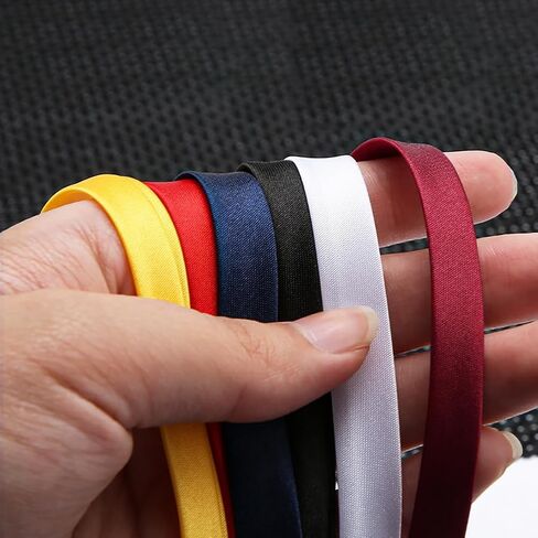 55 Yards 10mm Double Fold Bias Tape Solid Piping Bias Tape Quilt Binding Bias Tape Craft Sewing Bias Tape for DIY Craft Black in Kuwait