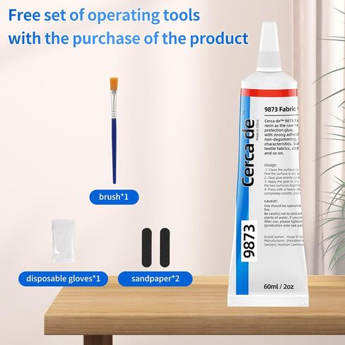 Cerca de Fabric Glue，Adhesive Clear Color, Soft，Strong, Waterproof，Glue for Fabric Repair and Permanent bonding，2oz in Kuwait