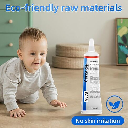 Cerca de Fabric Glue，Adhesive Clear Color, Soft，Strong, Waterproof，Glue for Fabric Repair and Permanent bonding，2oz in Kuwait