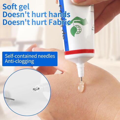 Cerca de Fabric Glue，Adhesive Clear Color, Soft，Strong, Waterproof，Glue for Fabric Repair and Permanent bonding，2oz in Kuwait