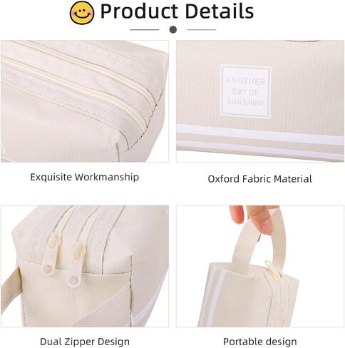 حافظة أقلام محمولة من iSuperb ذات سعة كبيرة وسحاب مزدوج منظم لتخزين حقيبة القلم وحقائب مستحضرات التجميل للنساء في المكتب in Kuwait