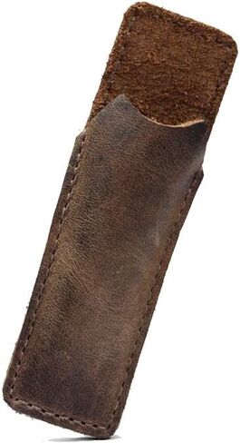Hide & Drink, Rustic Leather Space Pen Individual Sleeve/Office Pouch for (3.75 In.) Adjustable Pens/Work & Office Essentials Handmade :: Bourbon Brown in Saudi Arabia
